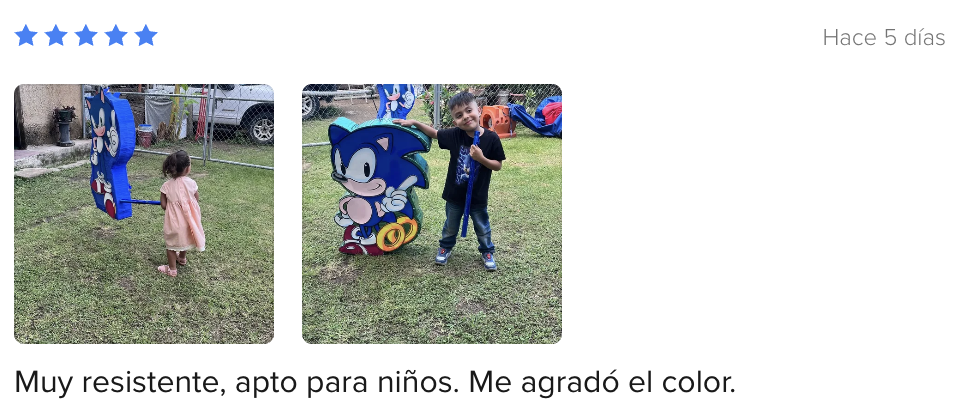 Reseña: muy resistente, apto para niños